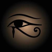 un símbolo faraónico del antiguo Egipto para el ojo de Horus que expresa fuerza y energía vector
