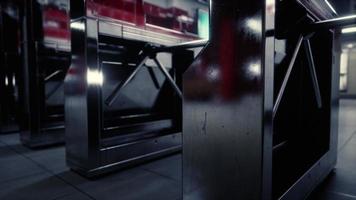 empty old subway train station photo