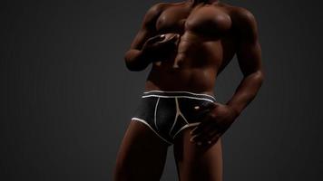 African American Male with bare chest photo