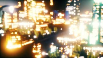 blurred cityscape background scene at night photo