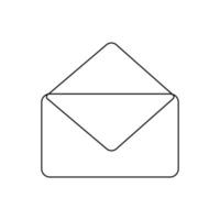 Outline email icon. E-mail symbol simple illustration vector