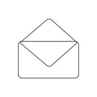 Outline email icon. E-mail symbol simple illustration vector