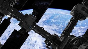 International Space Station in outer space over the planet Earth photo