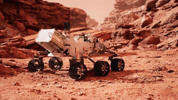 Mars Rover Perseverance exploring the red planet. Elements furnished by NASA. photo