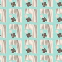 Seamless pattern with abstract geometry ornament . Simple figures with strips. vector
