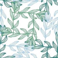 Abstract branch seamless pattern. Art leaf background. Nature wallpaper. vector