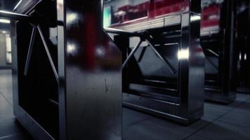 empty old subway train station photo