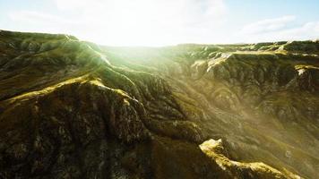 Mountain scenery with dry grass in Afghanistan photo