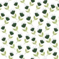 Abstract little flowers seamless pattern in Scandinavian style. Hand drawn floral wallpaper. vector