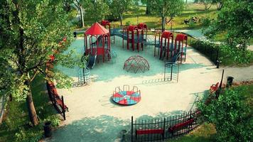 children's playground empty and quiet because of the coronavirus pandemic photo