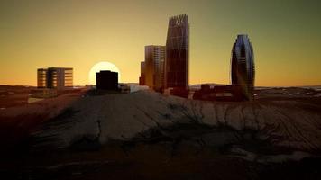 City Skyscrapes in Desert photo