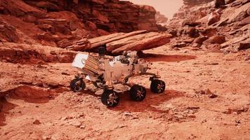 Mars Rover Perseverance exploring the red planet. Elements furnished by NASA. photo