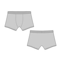 Technical sketch boxer shorts. Vector illustration of men s underpants.