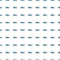 Wildlife ocean seamless pattern with little blue shark elements. White background. Scrapbook print. vector