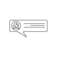 Outline speech icon. Chat symbol. Dialogue, chatting, communication. vector