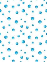 Flat water bubbles seamless pattern on a white background. vector