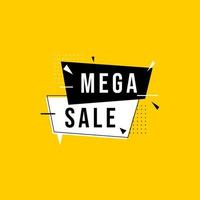 mega sale banner vector