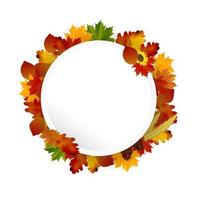 Autumn Frame concept circular. Vector