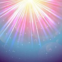 Blurred underwater background with rays of light and air bubbles. vector
