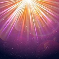 Blurred underwater background with rays of light and air bubbles vector