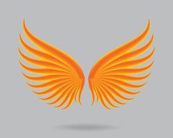 abstract symmetry angel wings. wing illustration vector