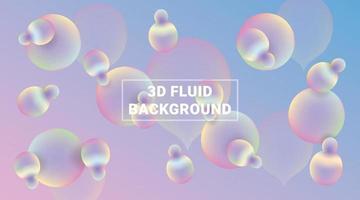 3d pastel abstract liquid background vector