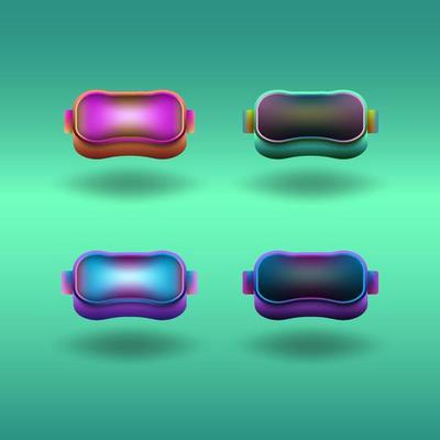 3d illustration of virtual reality glasses. virtual reality helmet