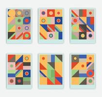 collection of simple geometric covers vector