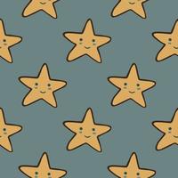 Character star shapes seamless pattern. Design for baby fabric, textile print, wrapping paper, cover, packing. vector