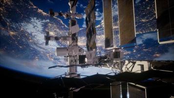 Earth and outer space station iss photo