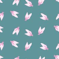 Buds flower seamless pattern. Decorative floral background. vector