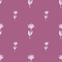 Flower cute seamless pattern. Hand drawn field background. vector