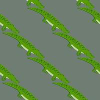 Cute crocodiles seamless pattern.Funny animals background. vector