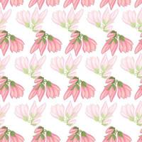 patrón sin costuras de magnolias. flor romántica background.vector ilustración. vector