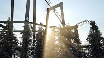 Old Roller Coaster at Sunset photo