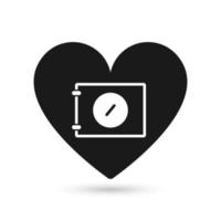 Security safe icon with heart sign vector