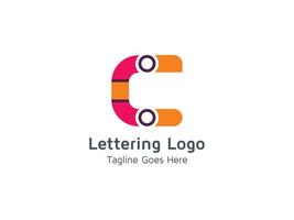 plantilla de diseño de logotipo de letra c creativa vector abstracto pro gratis