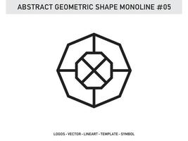 Monoline Geometric Abstract Shape Tile Design Decorative Free Pro vector