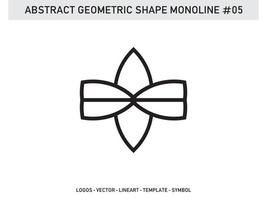 diseño de azulejo de forma abstracta geométrica monoline vector