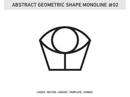 Tile Design Abstract Geometric Shape Monoline Vector Free