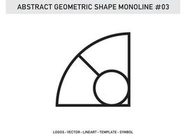 Tile Design Abstract Geometric Shape Monoline Vector Free