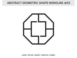 Tile Design Abstract Geometric Shape Monoline Vector Free