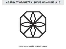 Lineart Monoline Abstract Geometric Shape Tile Design Free vector