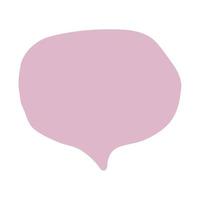 Hand drawn speech bubble vector illustration. Dialog balloon template chat