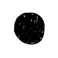 Ink circle. Black hand drawn ink circle for banner design. Grunge brush texture. vector