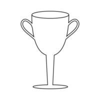 Outline championship winner symbol. Winner cup icon. vector