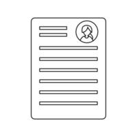 Outline summary Icon. Simple style illustration isolated vector