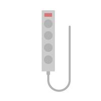 Electric extension cord. Flat vector design illustration isolated