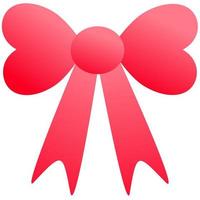 Cute ribbon bow cartoon. vector