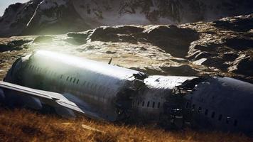 plane crashed on a mountain photo